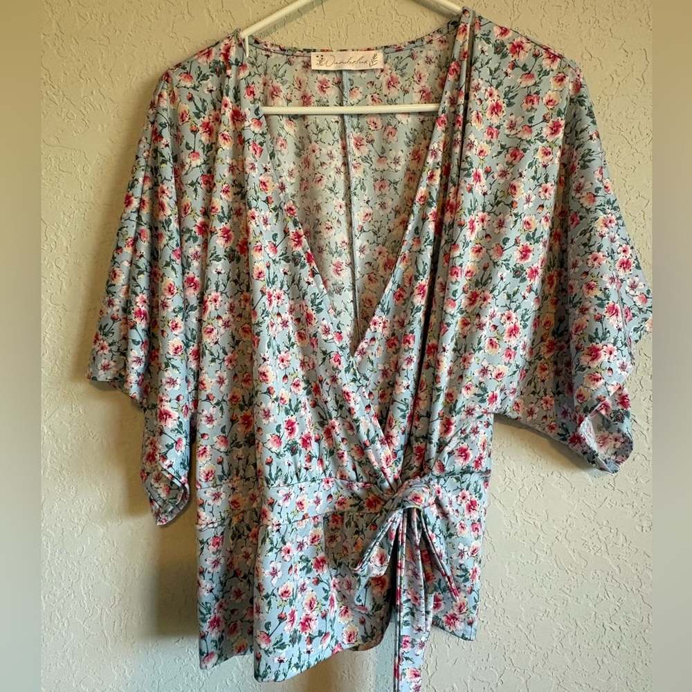 Floral Kimono Wrap Top